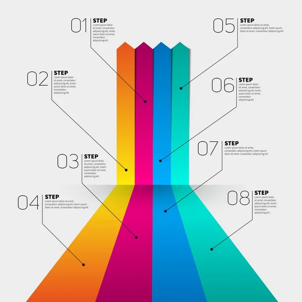 Mall för gränssnitt eller infographic — Stock vektor