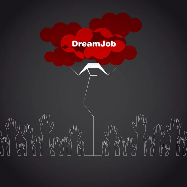 Dream job концептуальний логотип — стоковий вектор