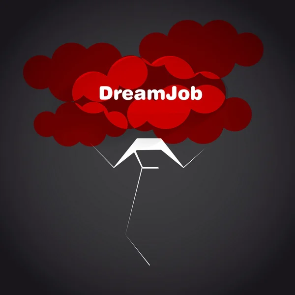Dream job концептуальний логотип — стоковий вектор