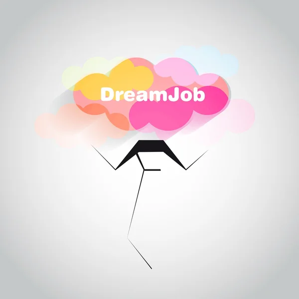 Dream job концептуальний логотип — стоковий вектор