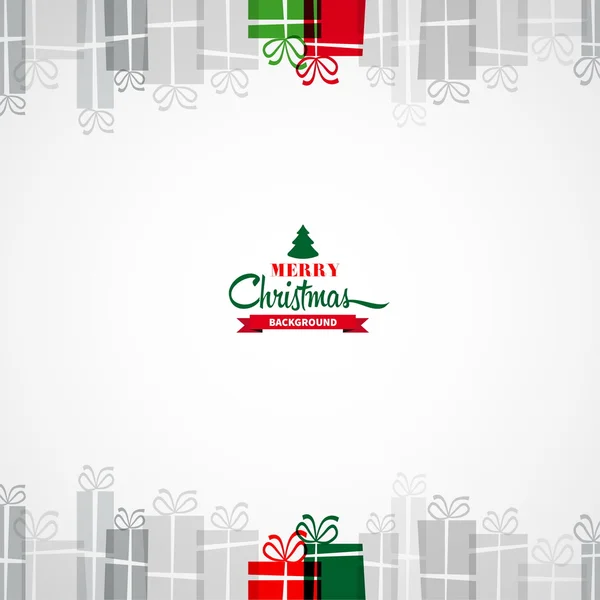 Tarjeta Vintage con regalos de Navidad — Vector de stock