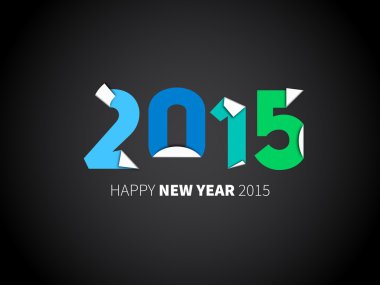 Özgün mutlu yeni yıl 2015 kartı