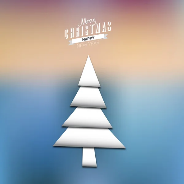 Árbol de Navidad hecho de trozos de papel — Archivo Imágenes Vectoriales