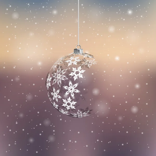 Christmas ball from snowflakes — Stock Vector