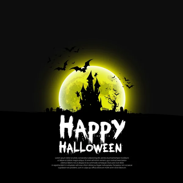 Gelukkig Halloween bericht ontwerp — Stockvector