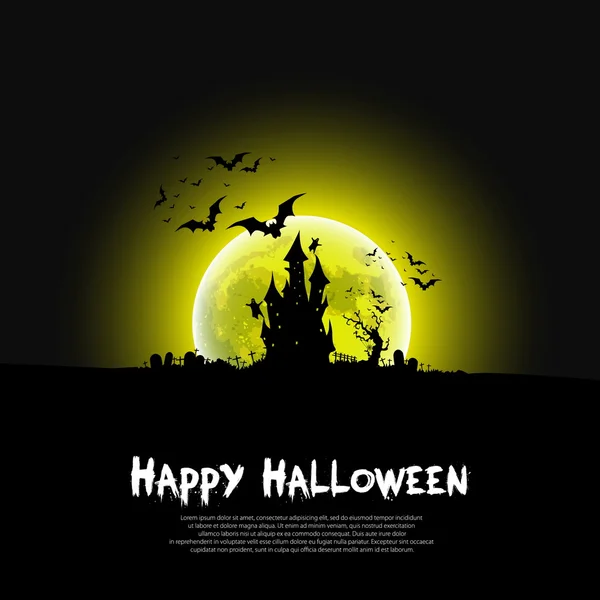 Happy Halloween wiadomości projekt — Wektor stockowy