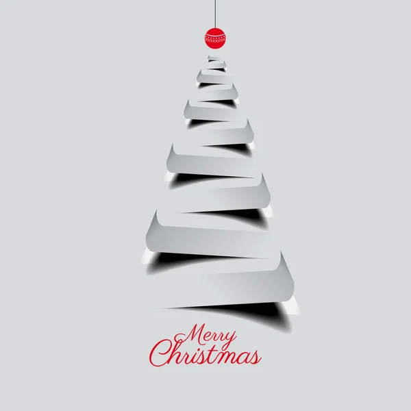 Noel ağacı kağıt şerit yapılan — Stok Vektör