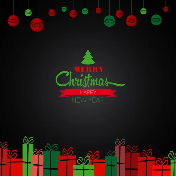 Retro Merry Christmas belettering — Stockvector