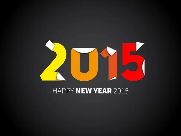 Původní karta šťastný nový rok 2015 — Stockový vektor