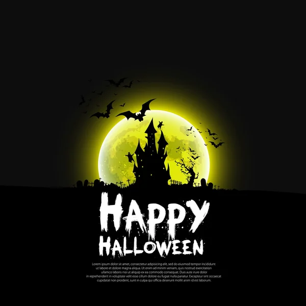 Happy Halloween message design — Stock Vector