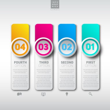 Infographic kağıt afiş kümesi