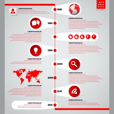 Infographic zaman çizelgesi raporu şablonu