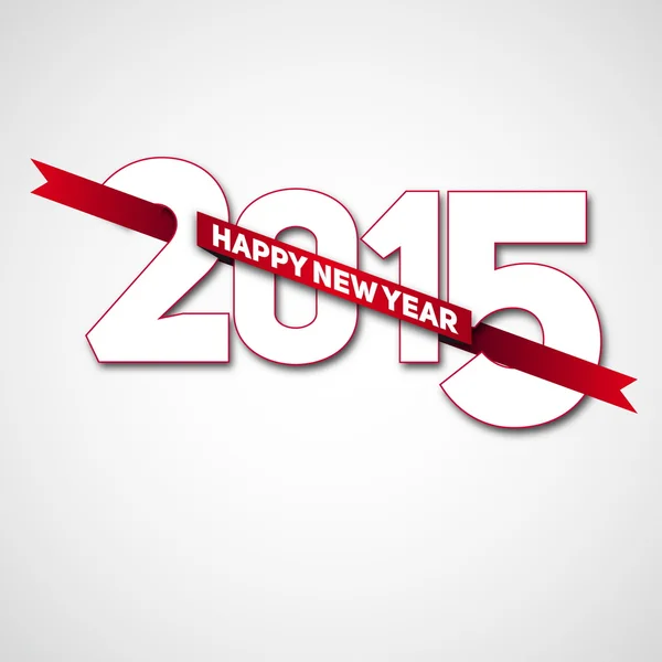 Feliz año nuevo 2015 con cinta — Vector de stock