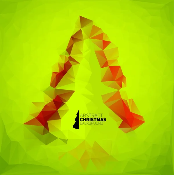 Feliz tarjeta de Navidad en triangular — Vector de stock