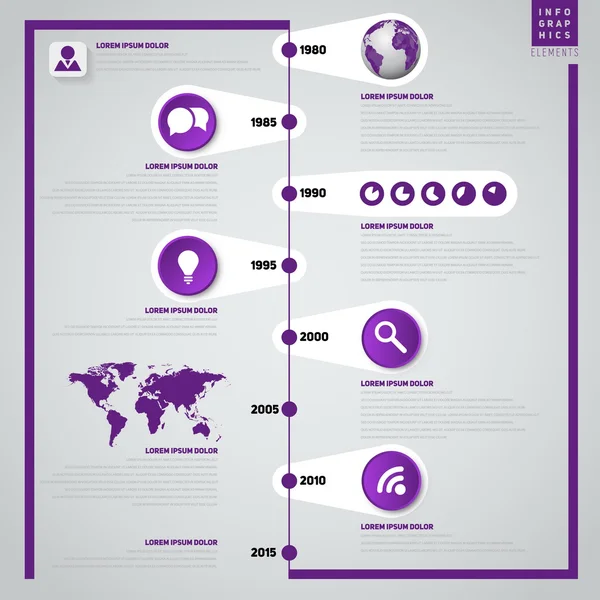 Infographic timeline report template — Stock Vector