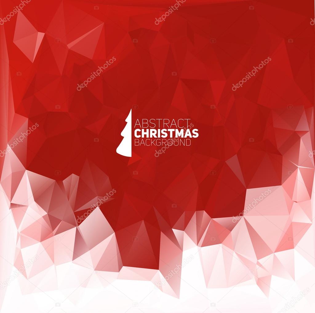 Merry Christmas card on triangular