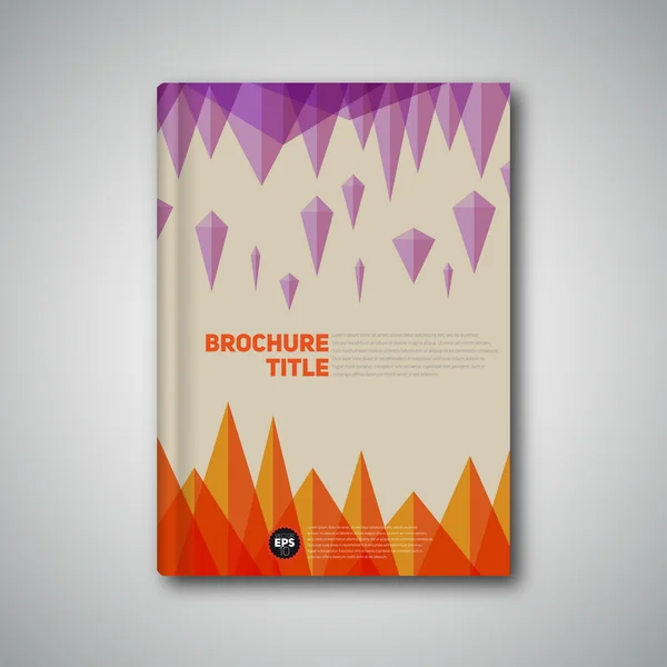 Brosur, buku, templat desain brosur - Stok Vektor