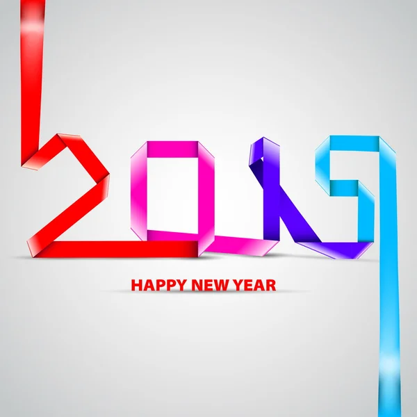 元の幸せな新年 2015年カード — ストックベクタ