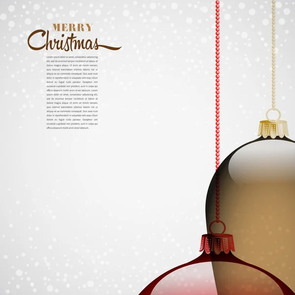Julkort med dekorationer — Stock vektor