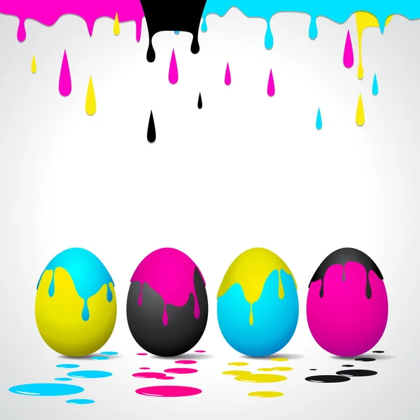 Funny Easter eggs — Stock Vector