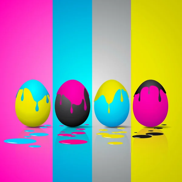 Funny Easter eggs — Stock Vector