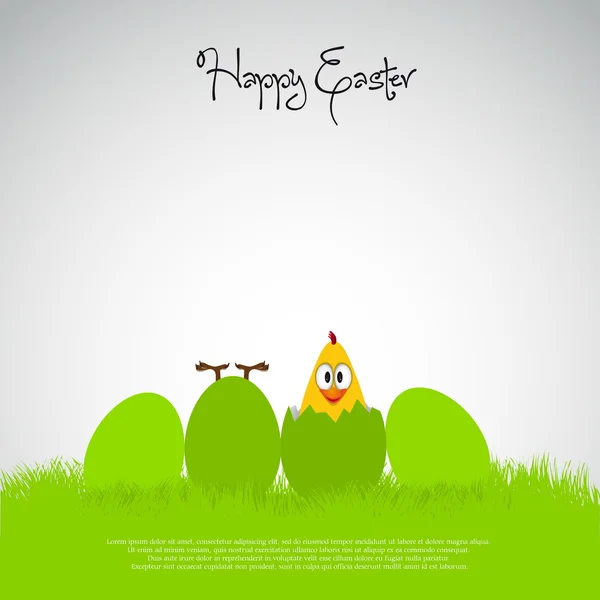 Funny Easter eggs chicks — Stock Vector