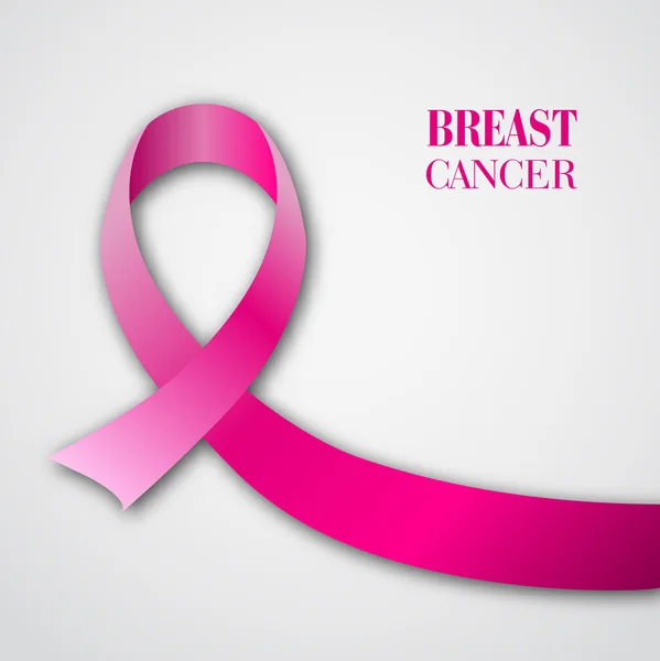 Borstkanker Bewustwording Pink Ribbon — Stockvector