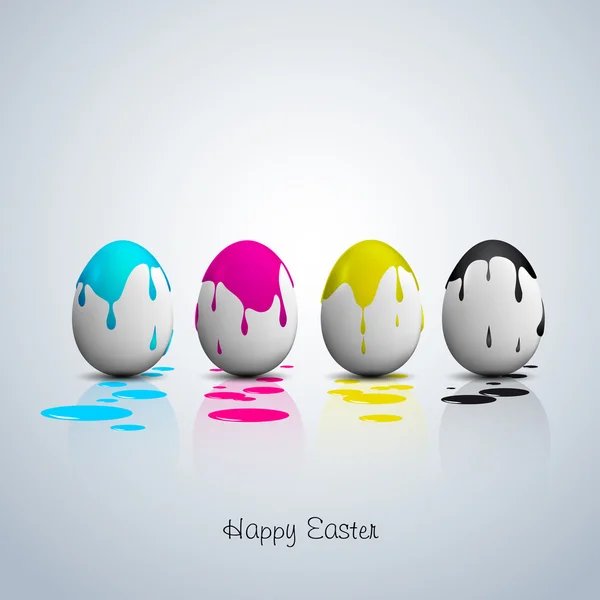有趣的复活节彩蛋 — 图库矢量图片