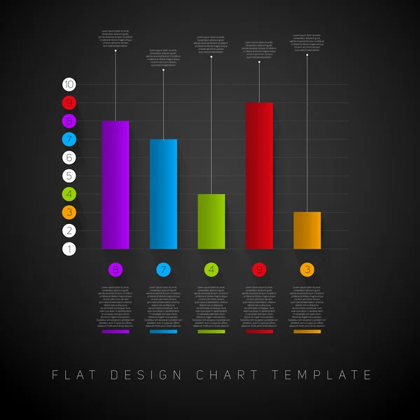 Zakelijke platte ontwerp grafiek. — Stockvector