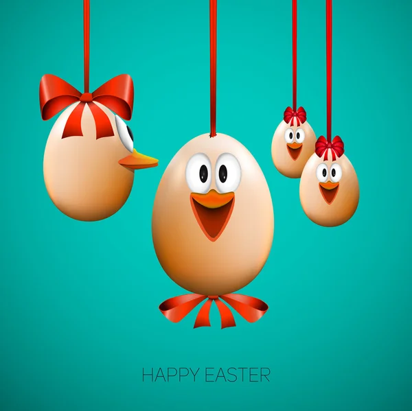 Tarjeta de Pascua feliz — Vector de stock