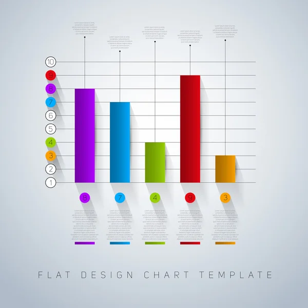 Zakelijke platte ontwerp grafiek. — Stockvector