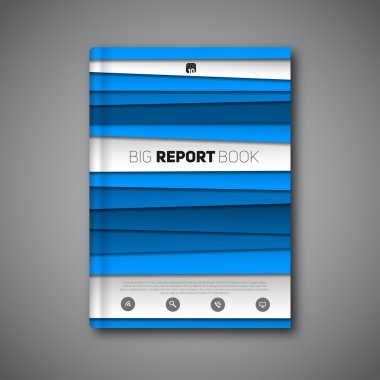 Kağıt şeritler ile modern tasarım şablonu