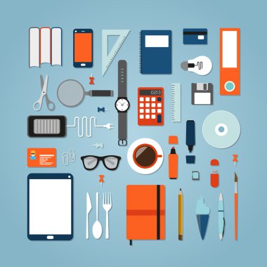 simgeler kümesi office nesneleri ve ekipman