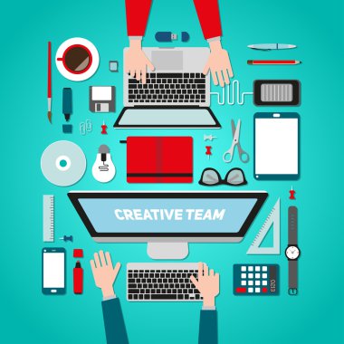 Yaratıcı office çalışma alanı kavramı