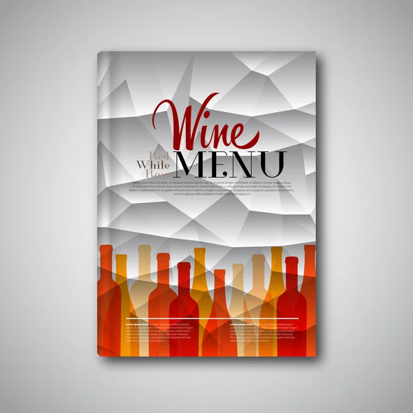 Proste menu Wine — Wektor stockowy
