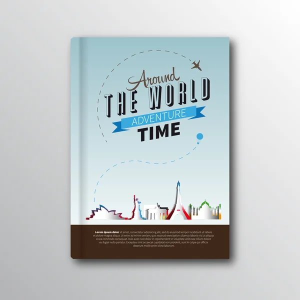 World Travel Book Plantilla de diseño — Vector de stock