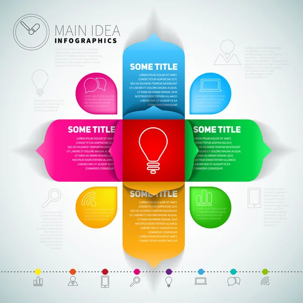 Modelo de infográficos de design moderno — Vetor de Stock