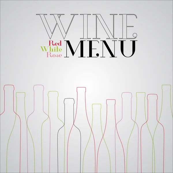 Wine list design for bar and restaurant — Stock Vector