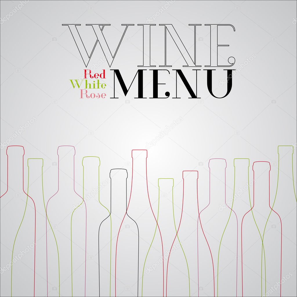 Wine list design for bar and restaurant
