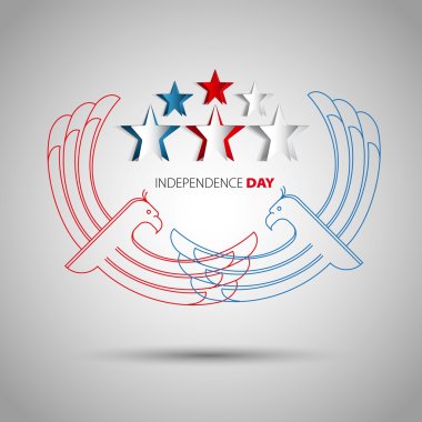 Amerikan renk simgesiyle Bağımsızlık günü