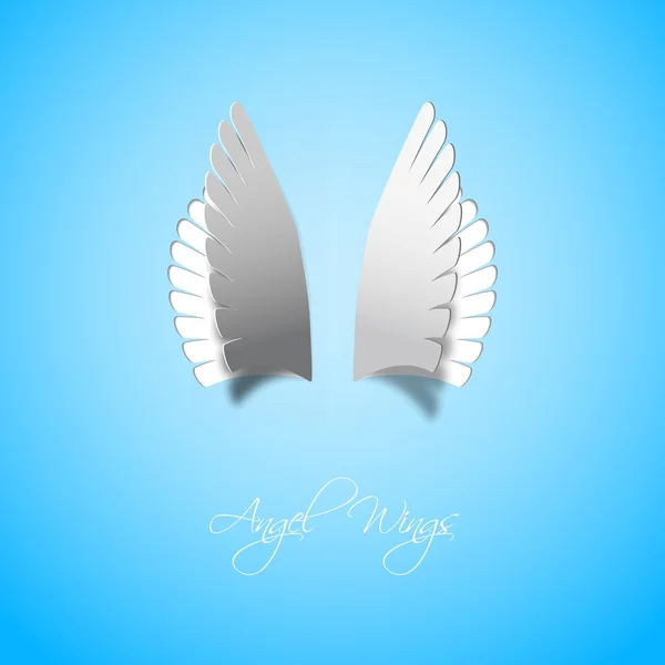 Angel vleugels in Papercut stijl — Stockvector