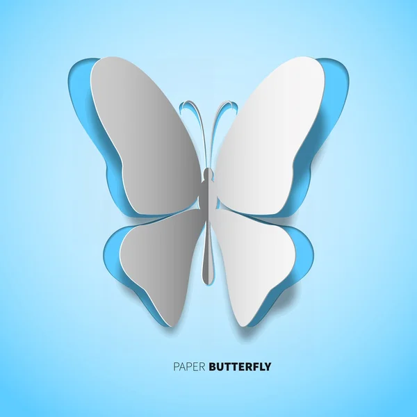 Tarjeta de felicitación con mariposa — Vector de stock