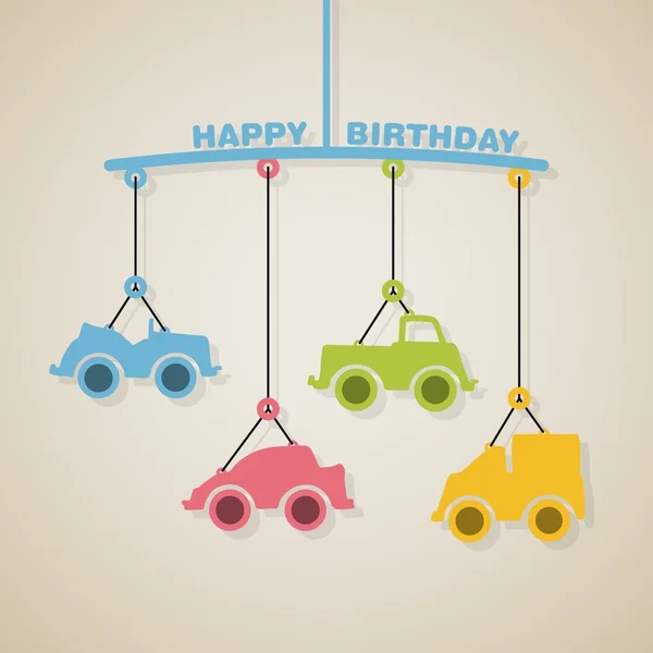 Tarjeta de cumpleaños feliz — Vector de stock