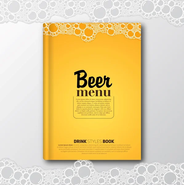 Portada del libro de cerveza — Archivo Imágenes Vectoriales