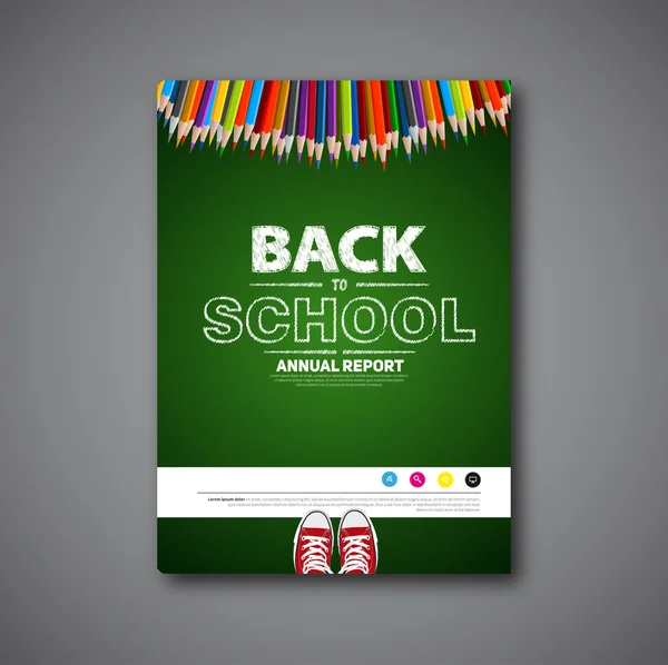 Brochure de retour à l'école — Image vectorielle