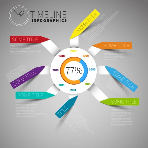 Infographic zaman çizelgesi raporu şablonu — Stok Vektör