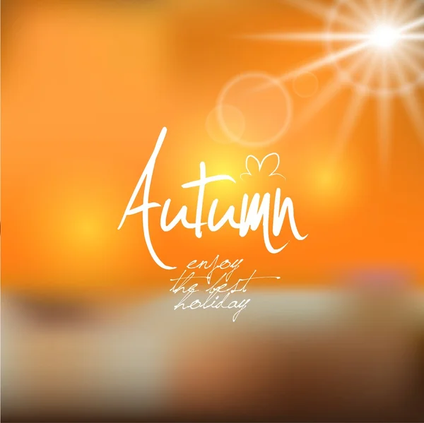 Autumn sunlight poster background — Stock Vector