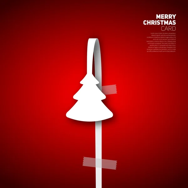 Árbol de Navidad de papel creativo — Vector de stock