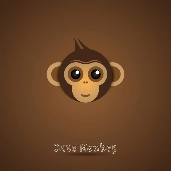 猿の漫画の頭 — ストックベクタ