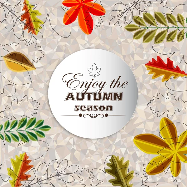 Autumn floral background — Stock Vector